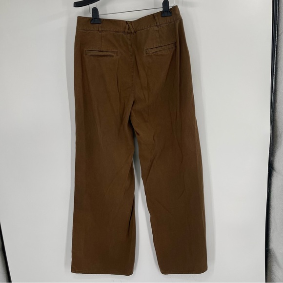 Good American Good Relaxed Skate Pants High Rise Wide Leg Brown Trouser 8/29 - Picture 7 of 14